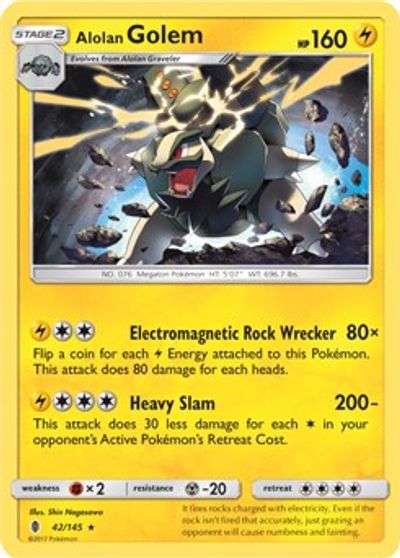 Alolan Golem [Cosmos Holo] #42