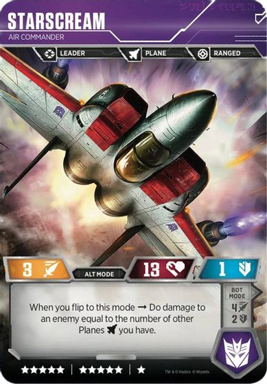Transformers trading card game UT T36//T40 Starscream Air Commander
