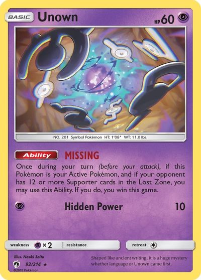 Unown [Reverse Holo] #92