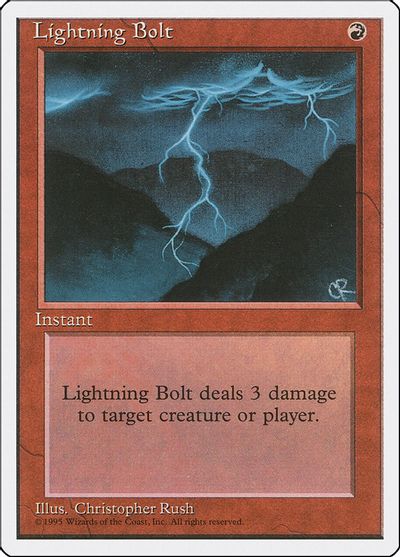 Lightning Bolt Japanese FBB 4th Edition mtg MP