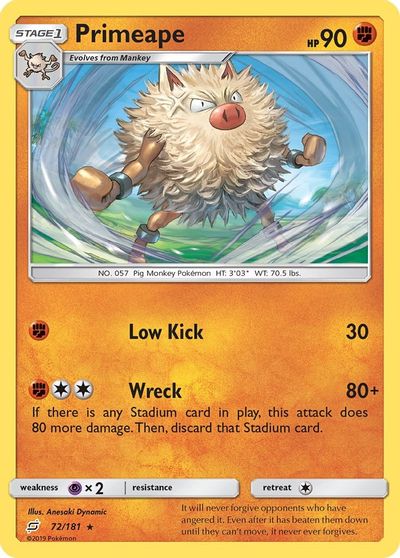 Primeape [Reverse Holo] #72