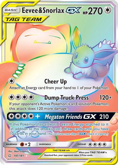 Eevee & Snorlax GX #191