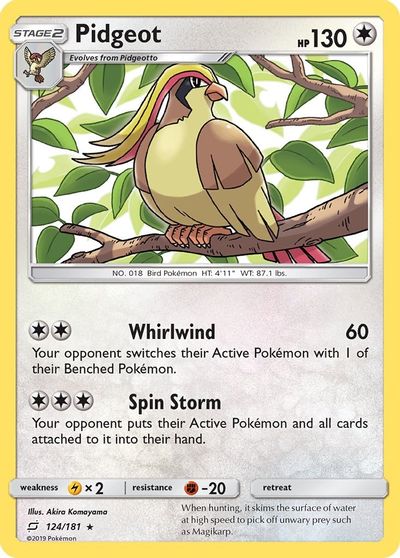 Pidgeot [Reverse Holo] #124