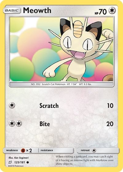Meowth [Reverse Holo] #125