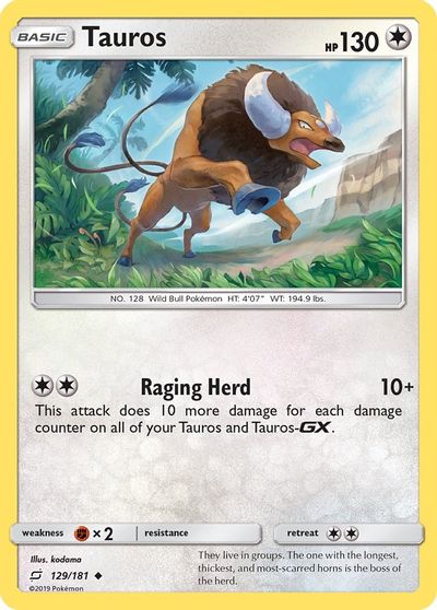 Tauros [Reverse Holo] #129