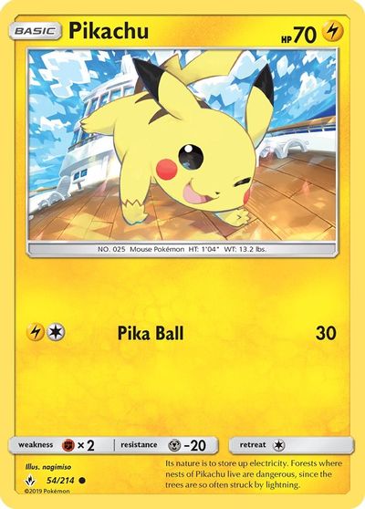 Pikachu [Reverse Holo] #54