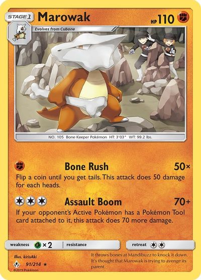 Marowak [Reverse Holo] #91