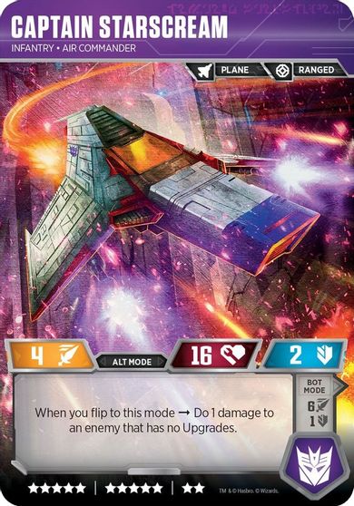 Transformers trading card game UT T36//T40 Starscream Air Commander