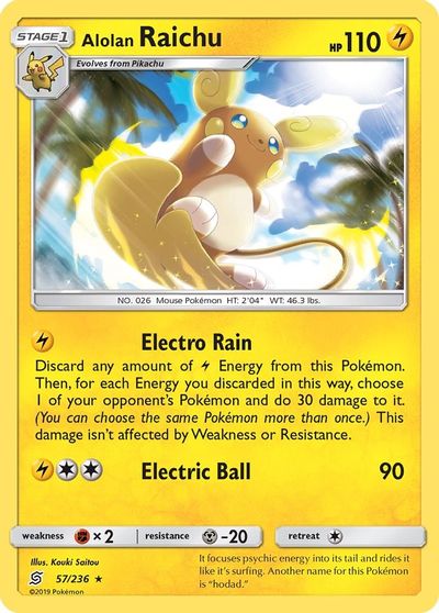 Alolan Raichu [Reverse Holo] #57