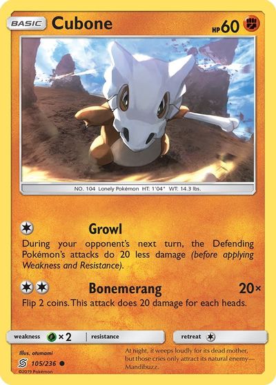 Cubone [Reverse Holo] #105