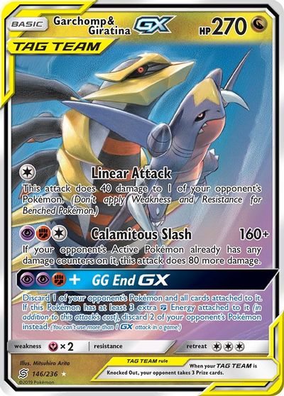 Pokemon Card Game Garchomp & Giratina GX RR 099/173 sm12a Tag Team All Stars