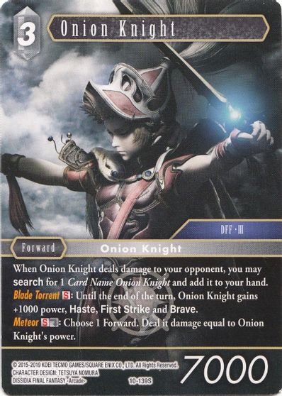 Onion Knight Starter Opus X Final Fantasy Tcg Tcgplayer Com