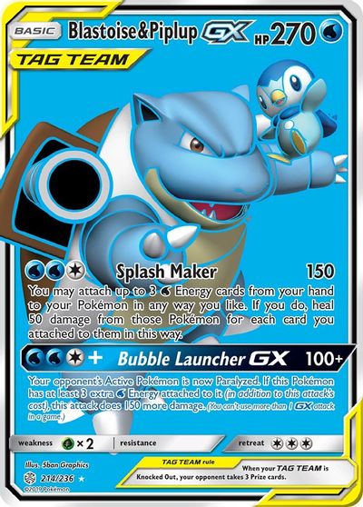 Blastoise & Piplup GX #214