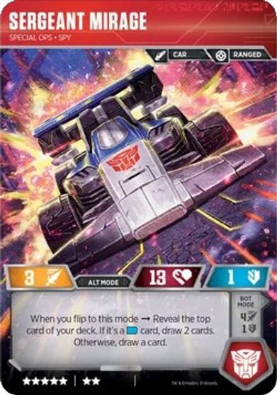 Transformers TCG Sergeant Mirage 2x Press the Advantage NM-Mint