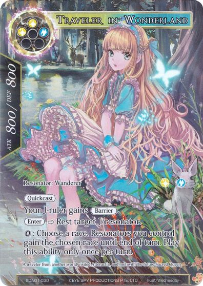 Traveler In Wonderland Full Art Alice Origin Starter Deck Force Of Will Tcgplayer Com