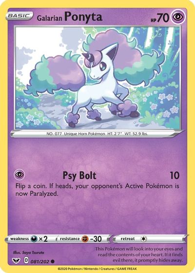 Galarian Ponyta [Reverse Holo] #81