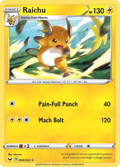 Raichu Swsh01 Sword Shield Base Set Pokemon Tcgplayer Com