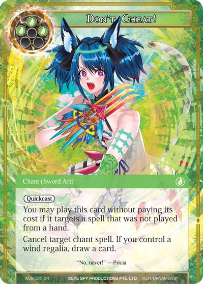 Don T Cheat Alice Origin Ii Force Of Will Tcgplayer Com