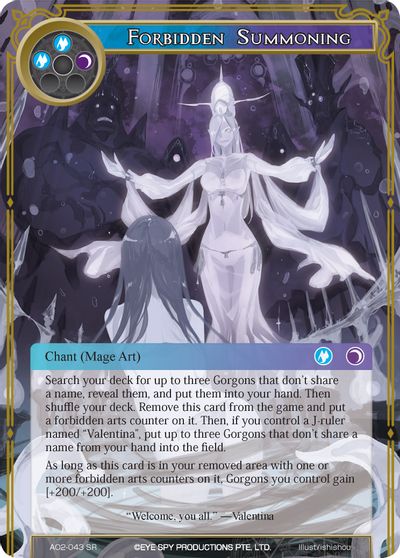 Forbidden Summoning Alice Origin Ii Force Of Will Tcgplayer Com