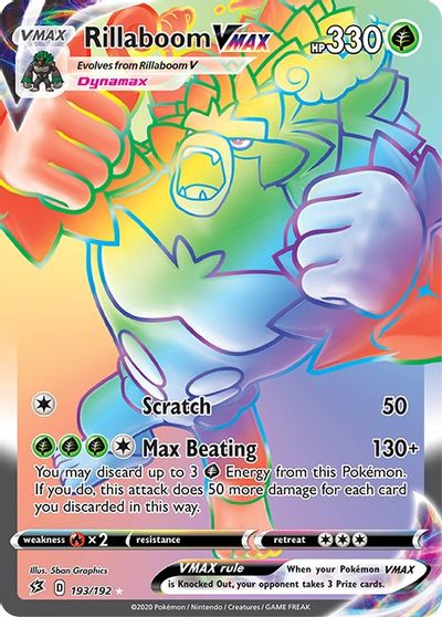 PTCGO in game card Rillaboom VMAX-Full Art-Pokemon TCG Online