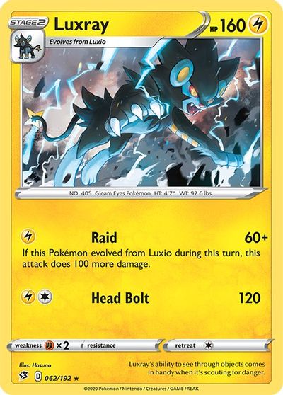 Luxray Swsh02 Rebel Clash Pokemon Tcgplayer Com