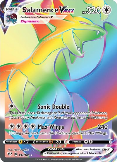 Pokemon Card SWSH Booster Infinity Zone Salamence V 080/100 RR S3 Japanese