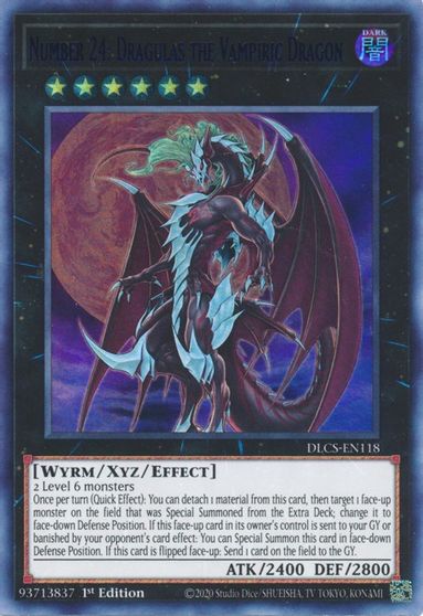 Number 24 Dragulas the Vampiric Dragon Blue #DLCS-EN118