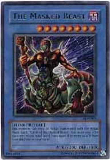 DL2-001 Super Rare YuGiOh The Masked Beast Limited Edition Heavily Played