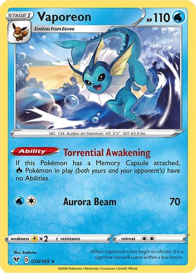 Vaporeon [Reverse Holo] #30
