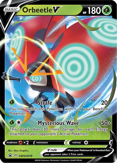 Pokemon Swsh Promo Mint Swsh078 Orbeetle V Rare Holo Card Collectables Art Pokemon Trading Card Game Cards Merchandise