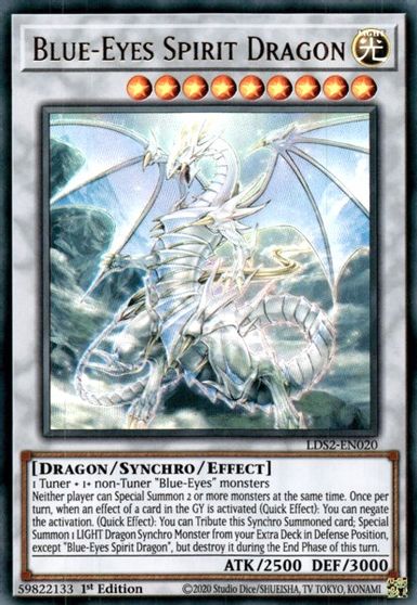 Blue Eyes Spirit Dragon #LDS2-EN020