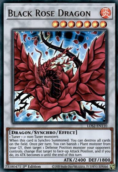 Black Rose Dragon Bundle Deck Core 1st Edition LDS2 Yu-Gi-Oh 58 Card Plant