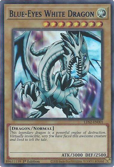Blue Eyes White Dragon Blue #LDS2-EN001