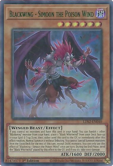 Blackwing Simoon the Poison Wind Green #LDS2-EN040