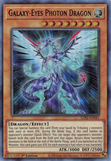 Galaxy Eyes Photon Dragon Green #LDS2-EN047