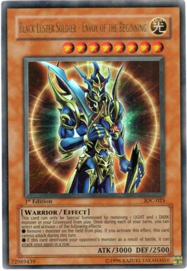 Envoy of the Beginning Invasion of Chaos IOC-025 1st Edition Ultra Rare for sale online TCG Black Luster Soldier Yu-Gi-Oh