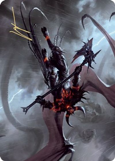 Burning Rune Demon Art Card