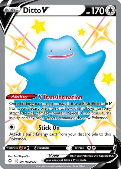 Ditto V Shining Fates Shiny Vault Pokemon Tcgplayer Com