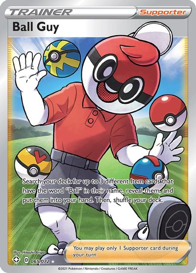 Pokémon Ball Guy Shining Fates Full Art Trainer 065/072 NM/M