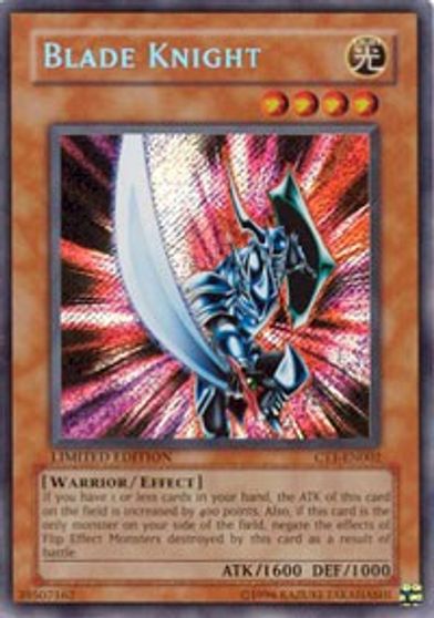 YuGiOh Blade Knight Secret Rare CT1-EN002 Limited Edition Lightly Played 