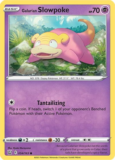 Galarian Slowpoke [Reverse Holo] #54
