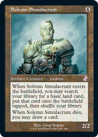 Solemn Simulacrum Near Mint Normal English Magic Card Mystery Booster MTG TCG Solemn Simulacrum Near Mint Normal English Magic Card Mystery Booster MTG TCG