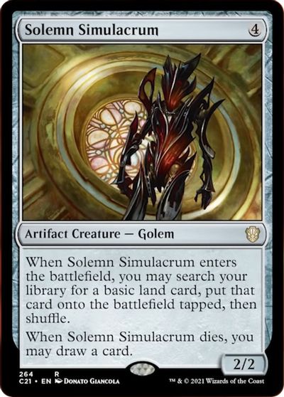 Solemn Simulacrum Near Mint Normal English Magic Card Mystery Booster MTG TCG Solemn Simulacrum Near Mint Normal English Magic Card Mystery Booster MTG TCG