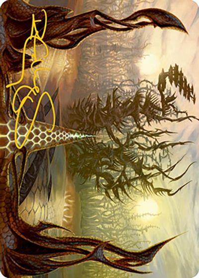Thornglint Bridge Art Card Gold Stamped Signature #81