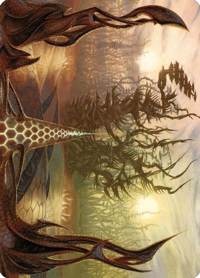 Thornglint Bridge Art Card Gold Stamped Signature