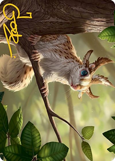 Squirrel Sovereign Art Card Gold Stamped Signature #71