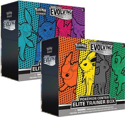 ETB Set of 2Sword & Shield TCG Pokemon Evolving Skies Elite Trainer Box