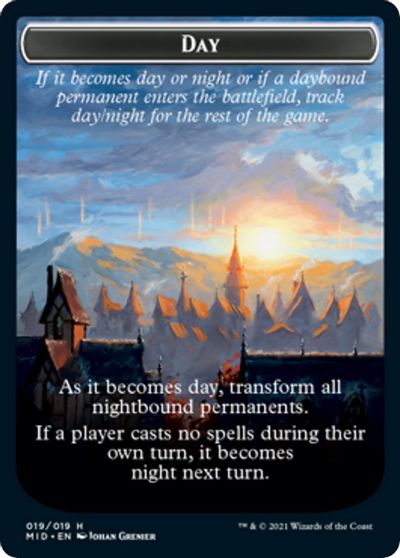Day Night Double Sided Token #19
