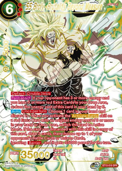 Buy Ss Broly Brutality Beyond Measure Spr Saiyan Showdown At Tcgplayer Com