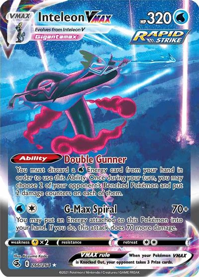Inteleon Vmax 079/264 Fusion Strike NM Full Art Ultra Rare Pokemon Card